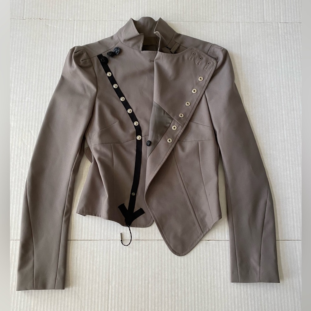 Vintage Diesel Evening Woman’s Wool Asymmetrical Military Style Jacket Size S - Picture 2 of 16